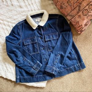 Madewell Swing Chore Coat with Sherpa collar